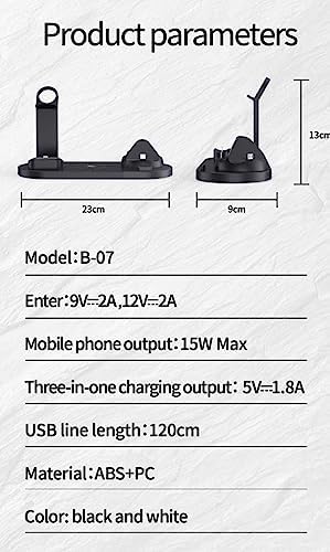 Elevate Your Charging Experience with the 5-in-1 Qi Wireless Charging Station for Apple Devices – Fast, Sleek, and Multi-Device Compatible for i Phone, i Pad, and Air Pods – Perfect Office Accessory to Reduce Clutter and Enhance Productivity