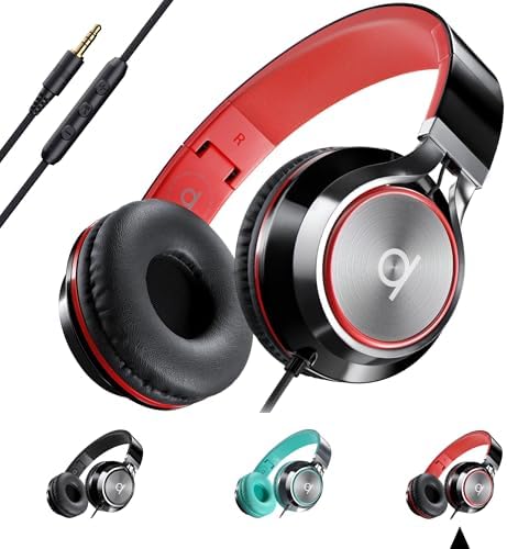 Immerse Yourself in Superior Sound with ARTIX CL750 Wired Headphones – Advanced Noise-Isolating On-Ear Design Featuring Built-In Microphone & Effortless Volume Control for Crystal Clear Audio – Ideal for Gaming, Professional Use, and Relaxation – Compact, Travel-Ready with Universal 3.5 mm Aux Connectivity for Versatile Compatibility