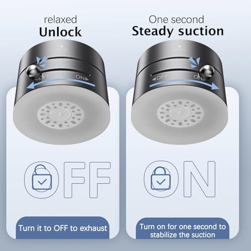 Telaso Vacuum Suction Magnetic Phone Holder, Retractable and 360° rotationStrong Suction Cup Magnetic Hands-Free Car Phone Stand for Magsafe for All Smartphones, All Cars Home Office Gym, Space Grey – Enhanced Compatibility and Speed