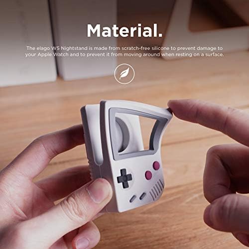 elago W5 Apple Watch Charging Stand – Premium Vintage Dock for i Watch Series 1-10 (38 mm to 46 mm) – Enhanced Stability and Seamless Notification Access for Smartwatch Users – Sleek Minimalist Design for Home and Office