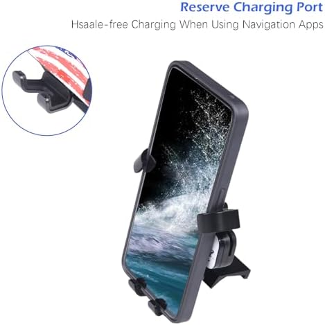 Magnetic Suction Car Phone Mount for Tacoma 2016-2022 – Hands-Free Dashboard & Vent Holder with Retractable Stand for Ultimate Accessibility and Safety in Black – Perfect Fit for Navigation and Calls