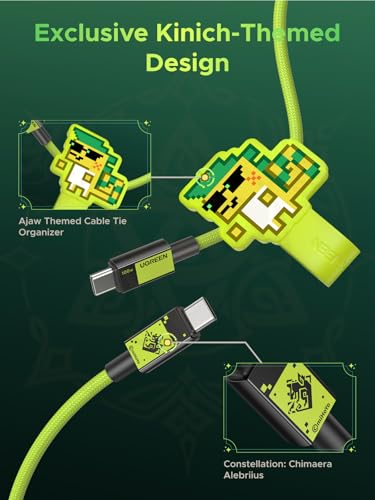 UGREEN 10 FT USB C to USB C Cable – 100 W Ultra-Fast Charging Solution for i Phone 16, Mac Book Pro, Galaxy S24 & More – Durable Nylon Braided Design with 480 Mbps Data Transfer – Essential Tech Accessory for Home, Office & Travel