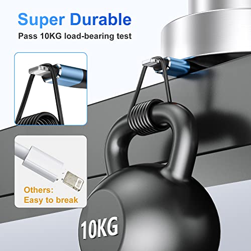 Ultimate i Phone Charger Cord Set – 4 Pack (1.5/3/6/6 FT) | MFi Certified Lightning Cables for Fast Charging | Compatible with i Phone 13, 12 Pro Max, Mini, 11 Pro, XS, XR, X, 8, 7 Plus, 6 s, 6 SE (2020), i Pad, i Pod | Durable Nylon Braided Design for Tangle-Free Convenience | Elevate Your Charging Experience with Enhanced Compatibility and Speed