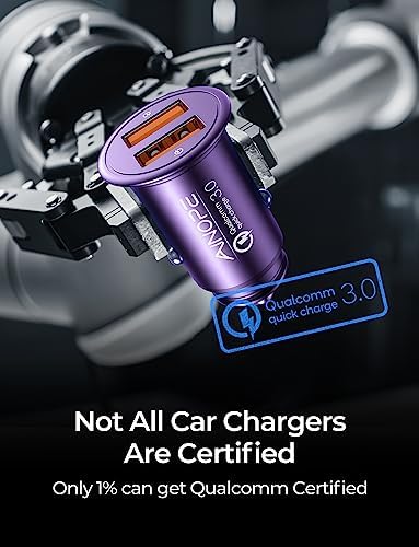AINOPE 45 W Dual USB Fast Car Charger – Premium All-Metal Quick Charge Adapter for i Phone 11-16 & Samsung Galaxy S21-S24 – Ultra-Durable Design for Rapid On-the-Go Charging – Perfect for Daily Commutes and Long Road Trips