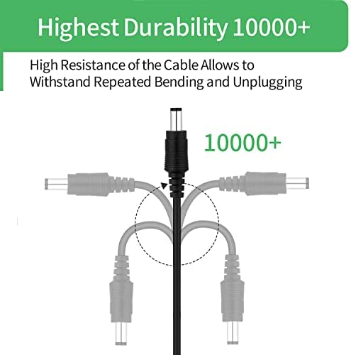 UL Certified 4-Pack 12 V 2 A Power Supply Adapter – High-Efficiency AC to DC Converter for CCTV, NVR, and LED Systems – Versatile 5.5 mm x 2.1 mm Plug for Uninterrupted Power Supply for Security and Lighting Solutions