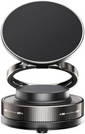 Enhanced 360° Magnetic Phone Holder for Cars and Gyms – Adjustable Cradle for i Phone & Android Devices with Mag Safe Compatibility – Superior Vacuum Mount for Unmatched Convenience and Safety on the Go