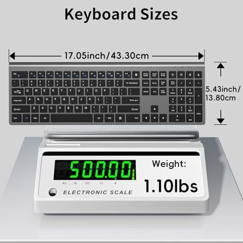 Ultra-Slim 2.4 G Wireless Keyboard with Numeric Keypad – Silent Ergonomic Design for Effortless Typing on PC & Mac, Plug-and-Play USB Receiver, Scissor Switch Technology for Enhanced Comfort and Speed