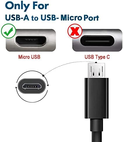 USB Mirco Headphones Charger Replacement for ZIHNIC, Soundcore Life Q20, iJoy Old Version, MUSICOZY, TUINYO, OneOdio A70, A11, MIDOLA, Gorsun Wireless Bluetooth Headphones Charging Cable Cord（Black） – Enhanced Compatibility and Speed