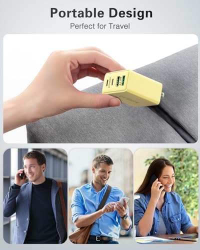 40 W Dual PD Fast Charging 4-Port USB C Charger Block Duo – Universal Compatibility for i Phone 16-11 Pro Max & Samsung Devices – Efficient Multi-Device Power Adapter for Home, Office, and Travel Use