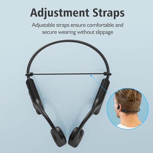 Advanced IP68 Waterproof Bone Conduction Headphones with Bluetooth 5.3 – 32 GB MP3 Storage for Open-Ear Listening, Perfect for Active Lifestyles and Safe Outdoor Activities – Hands-Free Calling and Enhanced Surround Awareness