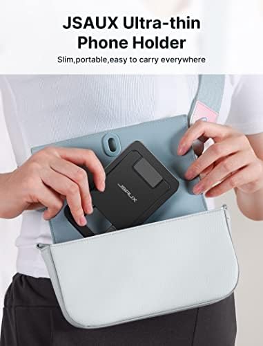 JSAUX Cell Phone Stand [2-Pack] Foldable Aluminum Adjustable Phone Holder for Desk Portable Travel Holder Office Desk Accessories Compatible with iPhone 15 14 13 12 11 Pro Max X Samsung S24 S23 Grey – Enhanced Compatibility and Speed