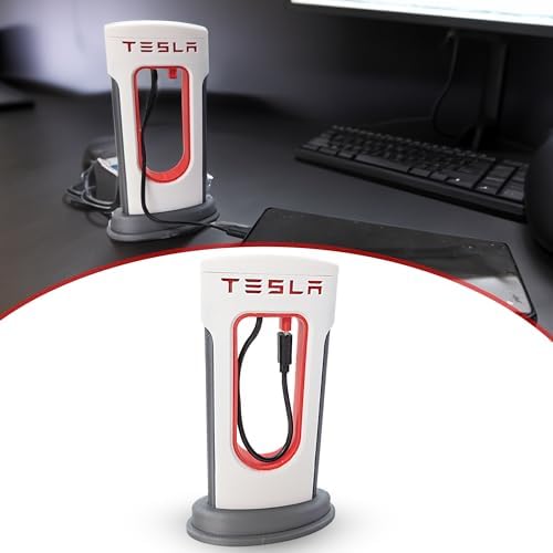 Tesla Supercharger-Inspired USB-C Phone Charger – Fast Charging Hub for Android & i Phone – Sleek, Portable Charging Station for Tesla Model Y Owners – Ideal for Home, Travel & Office Use – Enhanced Speed & Compatibility