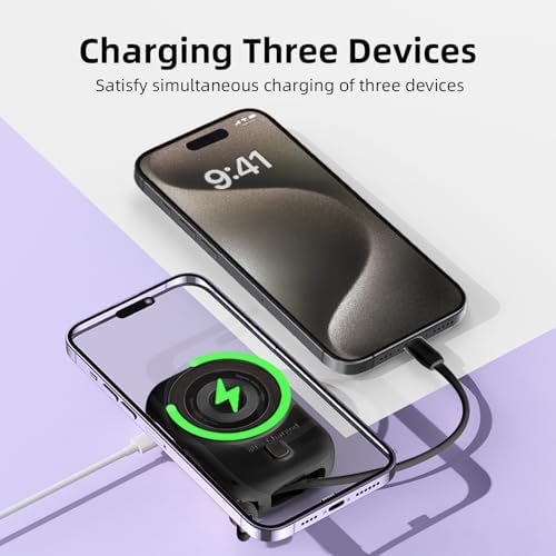 Magnetic Power Bank 10000 m Ah for i Phone – Fast Charging Wireless Charger with LED Display & Type-C Cable – 22.5 W PD Compatible Battery Pack for i Phone 16/15/14/13/12 Series – Sleek, Portable Design for Effortless On-the-Go Charging