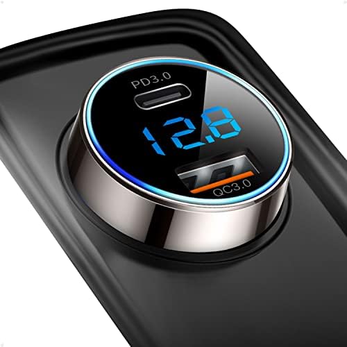 Experience Effortless Fast Charging with the SUPERONE 45 W Dual USB-C Car Charger Adapter – High-Speed 27 W PD & 20 W QC3.0 Ports, Real-Time LED Voltmeter Monitoring, Compatible with i Phone 15/14/13 Series, Google Pixel 7/6/5, Samsung Galaxy S22/21 & More – Premium Copper Design for Ultimate Durability and Efficiency on the Go, Ensuring Safe and Reliable Power for All Your Devices While Driving.