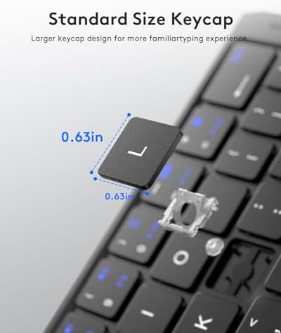 Samsers Portable Foldable Bluetooth Keyboard with Phone Holder – Rechargeable Multi-Device Compatible Wireless Keyboard for i Pad, i Phone, Mac Book, Android & Windows – Ideal Travel Companion for Efficient Typing