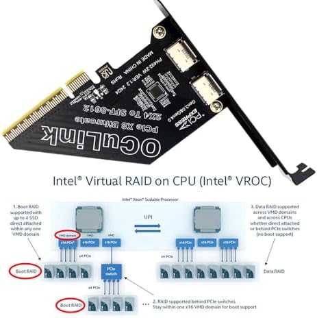 Elevate Your Computing Power: Cablecc SFF-8612 Oculink to M.2 NVMe PCIe SSD Enclosure Adapter for 2280 SSDs – Ultimate Speed and Compatibility Upgrade for Your Mainboard