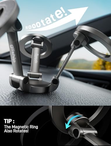 Ultra Magnetic Mag Safe Car Mount with 360° Rotation – Premium Phone Holder for i Phone 16/16 Pro Max/15/14/13 & Mag Safe Cases – Superior Stability & Sleek Black Design for Effortless Navigation and Enhanced Compatibility