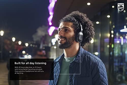 Philips H6506 Bluetooth Over-Ear Headphones – Immersive Sound with 30-Hour Battery Life, Exceptional Active Noise Cancellation, and Effortless Multipoint Connectivity for Seamless Device Transition – Ideal for Music Lovers and Busy Professionals