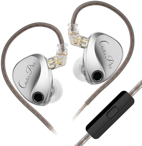 KZ Castor Pro Gaming and Audiophile Dual-Dynamic Driver Earbuds: Customizable Hi-Fi Bass In-Ear Monitors with Ergonomic Design and Detachable 2 PIN-C Cable for Unmatched Comfort and Versatility