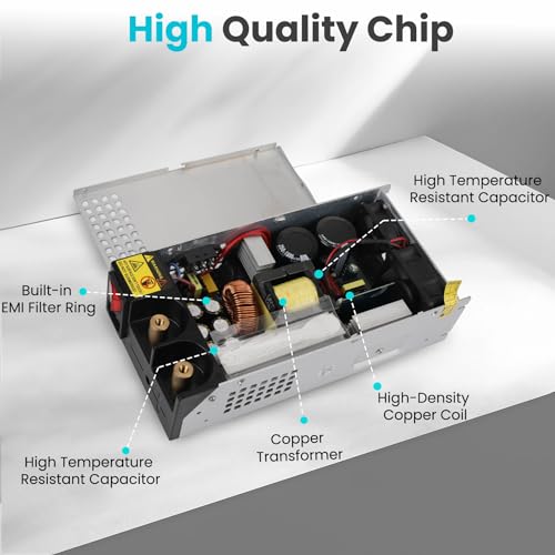 High-Performance 110 V AC to 12 V DC Power Supply Transformer – 50 A 600 W Switching Mode Adapter for CCTV Systems, 3 D Printers, and Security Equipment – Unmatched Efficiency and Broad Compatibility