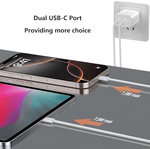 High-Speed USB C Charger for Apple i Pad Pro 12.9/11″ & i Phone 16 – Enhanced 10 ft USB C to C Cable, Fast Charging Block for i Pad 10 th Gen, Air 4 th/5 th, Mini 6 th/7 th – Ultimate Compatibility & Efficiency for On-the-Go Power Solutions