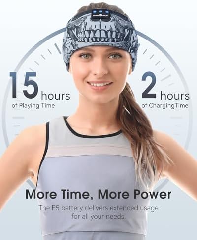 MUSICOZY Bluetooth 5.4 Sleep Headband Headphones – Ultimate Wireless Comfort for Sleep, Workouts, and Travel – The Perfect Gift for Active Lifestyles with Rapid Pairing and Sweatproof Design