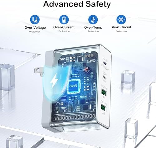 180 W Ga N USB-C Multi-Device Charging Hub – 7-Port Rapid Power Delivery Station for Mac Book Pro, i Pad Pro, i Phone 15/14/13/12, Galaxy S23 & Note 20 – Compact Power Solution for Tech Enthusiasts and Mobile Professionals