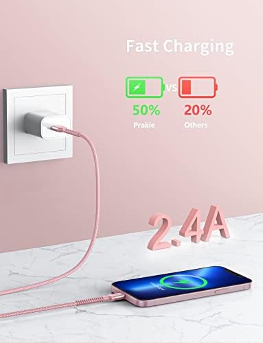 10 FT USB C Charging Cable – 2 Pack Durable Braided Fast Charger for i Phone 16, 15 Pro Max & Samsung Galaxy S23 – High-Speed 3 A Power Delivery, Tangle-Free Design for Enhanced Convenience and Compatibility