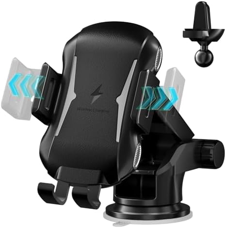 Elevate Your Driving Experience with the 15 W Wireless Car Charger – Auto-Clamping Air Vent Mount for i Phone 15/14/13/12 Series, Effortless Fast Charging and 360-Degree Viewing Flexibility for Modern Motorists