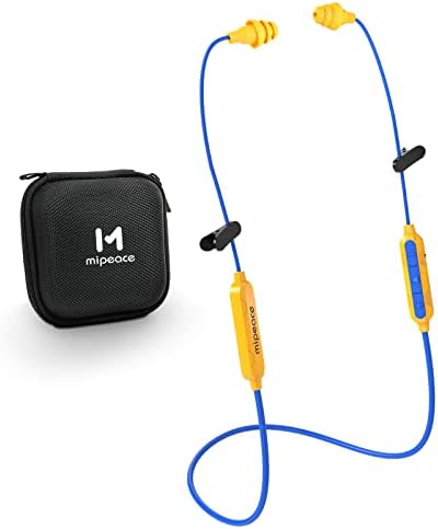 MIPEACE High-Visibility Bluetooth Earplugs – Superior Noise Isolation with 29 d B Sound Reduction, 19+ Hours of Battery Life, Built-In Controls for Seamless Communication in Construction and Lawn Care Settings – Ideal for Work and Calls