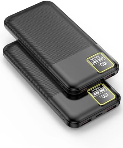 High-Speed Portable Power Bank 10000 m Ah with 22.5 W Fast Charging – USB-C & Dual USB-A Ports for Ultimate Device Compatibility – Lightweight Travel Companion with Smart LED Display & 15-Layer Safety Protection – Ideal for i Phone, i Pad & More