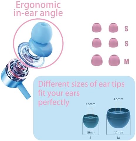 Vibrant Purple Kids Earbuds with Travel Case – Lightweight Wired Headphones for School and Home Learning, Perfect Fit Small Ear Tips, Tangle-Free Cables, Superior Compatibility with Phones and Laptops – Ideal for Young Music Enthusiasts and Adventurous Learners