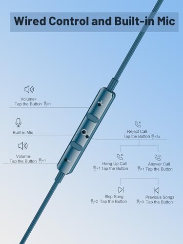 Elevate Your Audio Experience with LCdaymini USB C Earbuds – Premium Wired Headphones for i Phone 16, i Phone 15 Pro Max, Samsung Galaxy S25/S24/S23 Ultra & Google Pixel 9/8 – Immerse in High-Fidelity Sound, Enjoy Effortless Call Management with In-Line Microphone, Convenient Volume Control, and Ultra-Lightweight Design for All-Day Listening Comfort