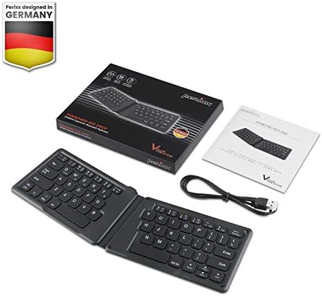 Unleash Productivity with the Perixx PERIBOARD-805 E US Wireless Foldable Bluetooth Keyboard – Ultra-Thin Ergonomic Design for Seamless Typing on i OS, Android & Windows Devices – Perfect Travel Companion for Professionals & On-the-Go Users!