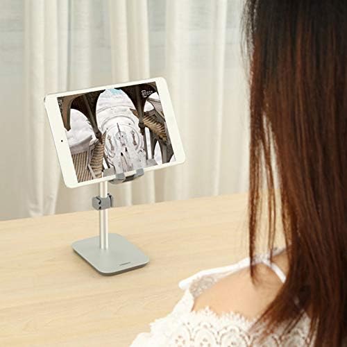 Premium Aluminum Alloy Headphone & Kindle Holder – Ergonomic Desktop Organizer for Headphones and e Readers Up to 11 Inches – Stylish Silver Finish with Secure Non-Slip Base for Optimal Stability and Clutter-Free Workspaces