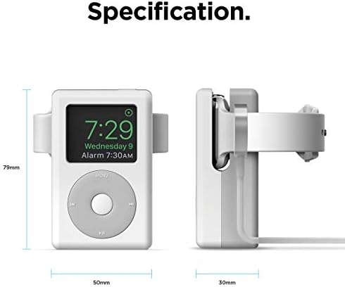 elago W6 Apple Watch Stand – Premium Charging Dock for All i Watch Series (1-10 & SE) – Stylish & Durable Smartwatch Holder for Home and Travel – Effortless Access to Notifications and Alarms – Sleek Design Fits Any Decor