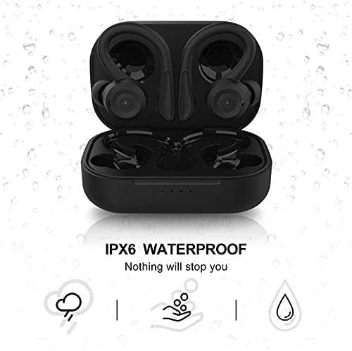 Ultimate Green Wireless Earbuds with Earhooks – Bluetooth 5.1 Noise Cancelling Sports Headphones, Waterproof Design for Secure Fit During Workouts, Compact Earphones for Enhanced Sound Quality and Durability
