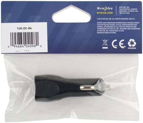 Nite Ize INOVA Tactical LED Flashlight Charger – Ultra-Fast USB DC Car Adapter for Reliable Outdoor Power Solutions and Enhanced Device Compatibility