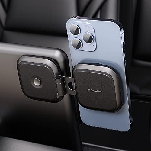Magnetic Phone Mount for Tesla Model 3 & Y – Seamless Mag Safe Integration for i Phone 12/13/14/15 Series – Invisible Foldaway Design Enhances Interior Aesthetics – Secure, Hands-Free Navigation & Communication Accessory for Tesla Drivers – Effortless Installation, Optimized Compatibility & Unmatched Stability