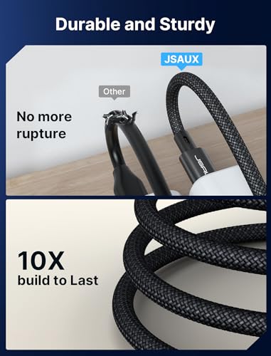 JSAUX Premium USB C to USB C 3.2 Gen 2 Cable – Lightning-Fast 20 Gbps Data Transfer, 100 W Power Delivery, 4 K Video Streaming – Versatile 3.3 FT Length for i Phone 15 Pro Max, Mac Book Pro/Air, Samsung Galaxy S24/S23, and Dell XPS – Optimize Your Digital Workflow and High-Performance Charging Solutions
