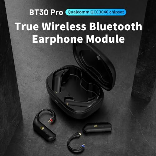 Transform Your Wired Headphones with TRN BT30 PRO Bluetooth 5.2 Ear Hooks Module – 180 Hours Standby, Customizable 2 Pin Connector, and Waterproof Charging Case for Active Lifestyles – Experience Unmatched Audio Freedom and Comfort