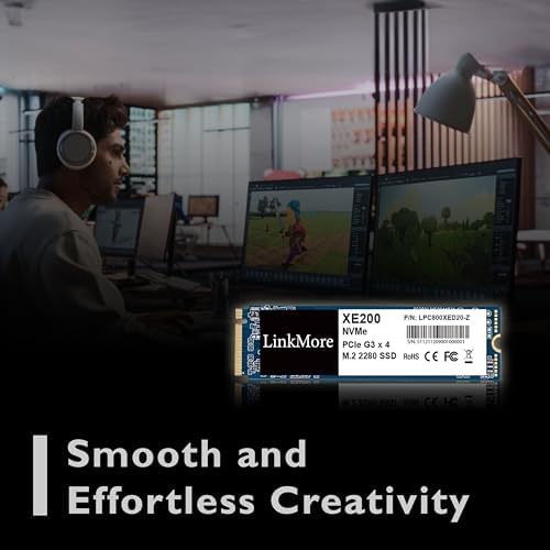 Elevate Your System Performance with Link More XE300 SE 256 GB PCIe Gen3 NVMe M.2 2280 Internal SSD – Lightning-Fast Read Speeds Up to 2100 MB/s and Write Speeds of 1500 MB/s for Unmatched Efficiency and Reliability in Data Storage Solutions