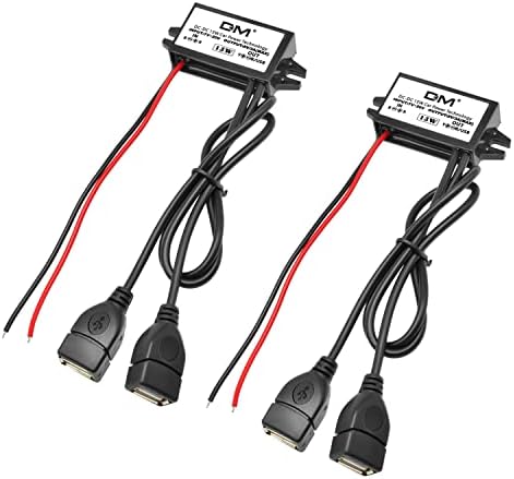 Aideepen Dual-Pack 24 W DC-DC Converter Module – High-Efficiency 12 V/24 V to 5 V USB-A Car Charger for Rapid Device Charging and Universal Compatibility in Automotive Applications