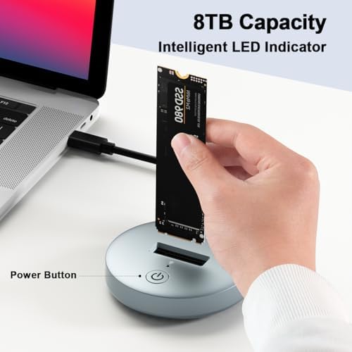 MAIWO Tool-Free M.2 NVMe SATA SSD to USB-C Adapter – 10 Gbps High-Speed Docking Station with UASP & Trim Support, 8 TB Capacity, Ultimate Storage Expansion for Professionals and Creatives