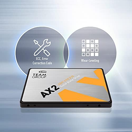 Boost Your Computer’s Speed with TEAMGROUP AX2 1 TB SATA III SSD – Unleash Lightning-Fast 540 MB/s Data Transfer for Ultimate Performance in Laptops & Desktops, Enhanced Durability with 3 D NAND TLC Technology for Reliable Storage Solutions