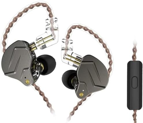 Elevate Your Audio Experience with KZ ZSN Pro X Wired Earbuds – Premium Hybrid IEMs Featuring 1 BA & 1 DD for Rich Bass and Crystal Clear Sound, Ergonomic Comfort for All-Day Wear, Detachable Cable for Personalization, Perfect for Musicians and Audiophiles, Stylish Gold Finish Enhancing Device Compatibility