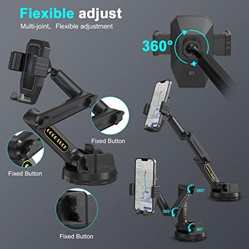 Heavy-Duty Truck Phone Mount with Super Suction Technology – Durable Dashboard & Windshield Holder for All Smartphones – Ultimate Stability for Commercial Drivers – Adjustable Viewing Angles for Safe Navigation – Essential Truck Accessory for Enhanced Driving Experience