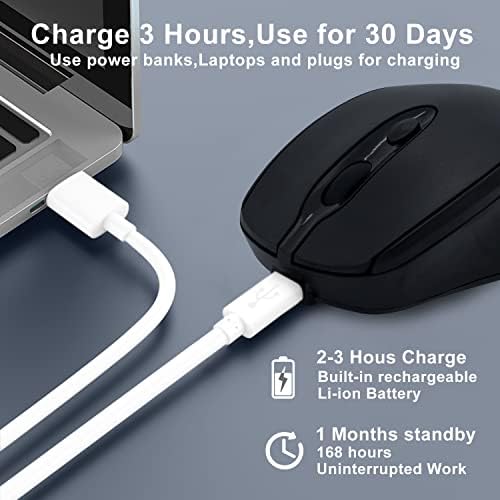 Sleek Silent Rechargeable Wireless Mouse – Ergonomic Light Green Design for Laptop, i Pad, Mac Book, Surface Pro, and More – Perfect for Travel and Everyday Use with Dual Mode Bluetooth Compatibility