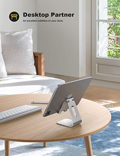 Versatile Multi-Angle Adjustable Tablet Dock for Enhanced Viewing – Premium Cradle Stand Compatible with i Pad Pro, Galaxy Tab, Fire HD & More – Perfect for Work, Entertainment, and Video Conferencing – Lightweight, Sturdy Design with Modern Aesthetic for Home or Office Use