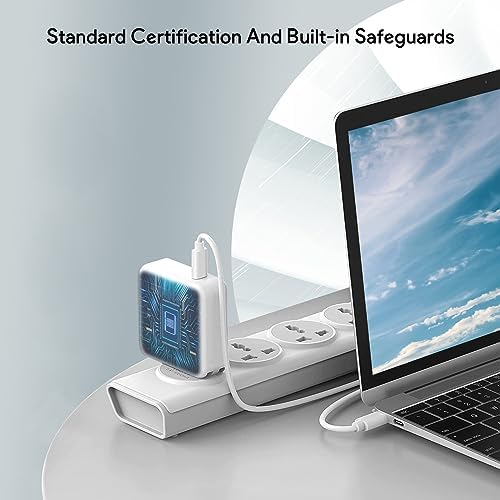 Ultra-Fast 96 W USB-C Charger for Mac Book Pro & Air – Versatile Charging Solution for i Pad Pro, Samsung Galaxy, and All Type-C Devices with 6.6 ft Cable – Superior Compatibility and Lightning Speed Performance